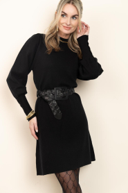 Janice |  Soft knitted dress Clay | black | Picture 2