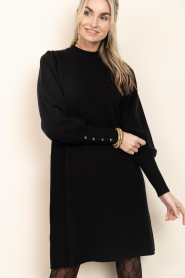 Janice |  Soft knitted dress Clay | black | Picture 6