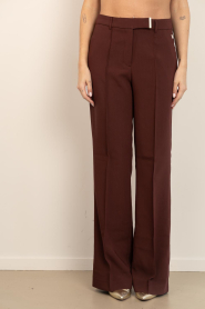 Aaiko |  Trousers with pleats Chantalle | brown | Picture 4