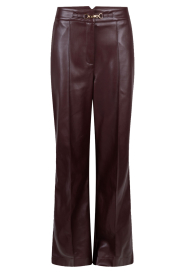 Aaiko |  Faux leather trousers Sonja | brown | Picture 1