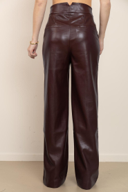 Aaiko |  Faux leather trousers Sonja | brown | Picture 6
