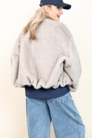 Alter Ego :  Reversible mink bomber jacket Pearl | natural - img8