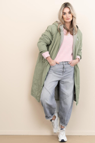 American Vintage :  Lined long coat Zotcity | green - img2