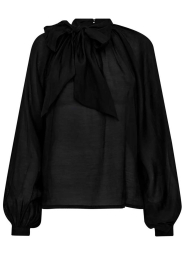 Copenhagen Muse |  Blouse with bow detail Tilly | black | Picture 1