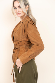 Ibana |  Suède jacket/waistcoat with belt Joyce | camel | Picture 7
