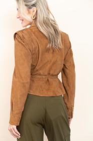 Ibana |  Suède jacket/waistcoat with belt Joyce | camel | Picture 8