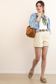 Ibana |  Denim blouse with puffed sleeves Trania | blue | Picture 3