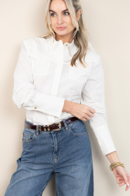Ibana :  Tailored blouse Brandy | white - img5