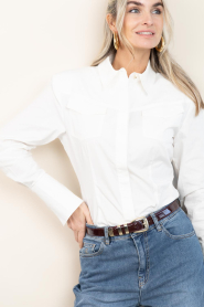 Ibana :  Tailored blouse Brandy | white - img7