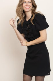 Ibana |  Mini dress with bows Darcey | black | Picture 4