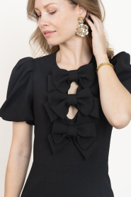 Ibana |  Mini dress with bows Darcey | black | Picture 8