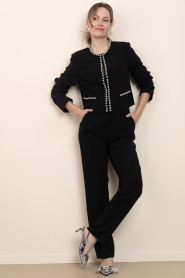 Dante6 |  Jacket with silver colored pearls Virgo | black | Picture 4