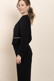 Dante6 |  Jacket with silver colored pearls Virgo | black | Picture 7