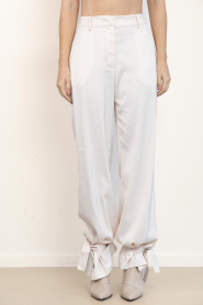 Dante6 |  Satin trousers with buttons Harron | natural | Picture 5