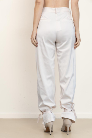 Dante6 |  Satin trousers with buttons Harron | natural | Picture 7