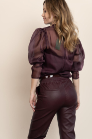 Dante6 |  Top with puffed sleeves Ocean | burgundy | Picture 8