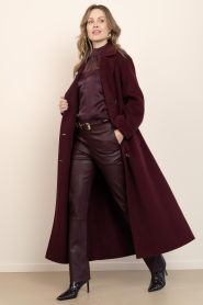 Dante6 |  Top with puffed sleeves Ocean | burgundy | Picture 3