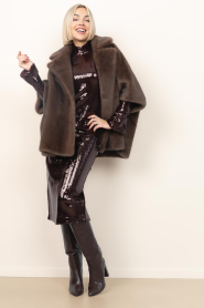 Dante6 |  Top with sequins Paige | burgundy | Picture 4