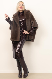 Dante6 |  Midi skirt with sequins Bronya | burgundy | Picture 2