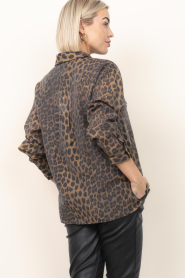 Dante6 |  Tencel blouse with bow Rique | animal print | Picture 6