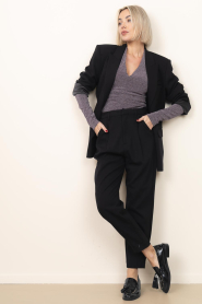 Dante6 |  Stretch lurex body Healey | purple | Picture 3
