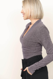 Dante6 |  Stretch lurex body Healey | purple | Picture 8