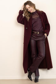 Dante6 |  Strethc leather pants Lova | bordeaux | Picture 2