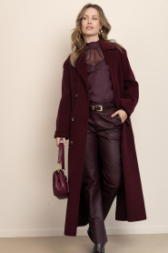 Dante6 |  Strethc leather pants Lova | bordeaux | Picture 4