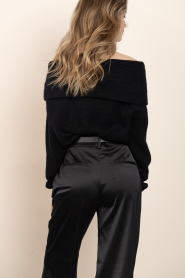 Dante6 |  Alpaca off-shoulder sweater Antya | black | Picture 6