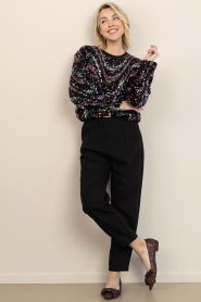 Dante6 |  Glitter loafers with bow Abbey | burgundy | Picture 3