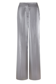 Dante6 |  Shiny wide leg trousers Purity | grey | Picture 1