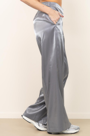 Dante6 |  Shiny wide leg trousers Purity | grey | Picture 6