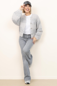 Dante6 |  Cardigan with sequins Juna | grey | Picture 3