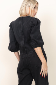 Dante6 |  Denim top with rhinestones Cici | black | Picture 8
