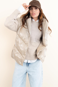 Dante6 :  Faux patent leather waistcoat Levit | taupe - img7