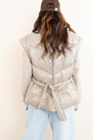 Dante6 :  Faux patent leather waistcoat Levit | taupe - img9