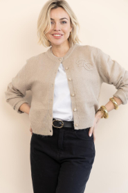 Dante6 |  Alpaca cardigan Erin | taupe | Picture 2