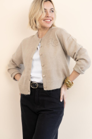 Dante6 |  Alpaca cardigan Erin | taupe | Picture 4