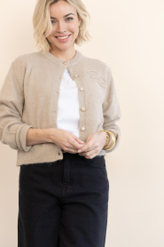 Dante6 |  Alpaca cardigan Erin | taupe | Picture 5