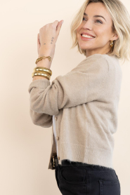 Dante6 |  Alpaca cardigan Erin | taupe | Picture 6