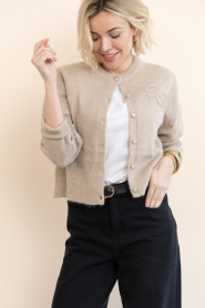 Dante6 |  Alpaca cardigan Erin | taupe | Picture 7