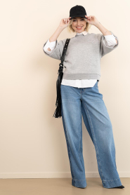 Dante6 |  Sweater with logo Fallon | grey | Picture 3