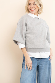 Dante6 |  Sweater with logo Fallon | grey | Picture 4