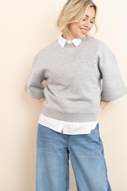 Dante6 |  Sweater with logo Fallon | grey | Picture 5