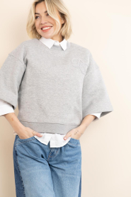 Dante6 |  Sweater with logo Fallon | grey | Picture 6