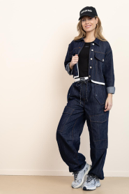 Haute L'Amitié :  Ribbed tank top Badge | black - img3