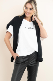Haute L'Amitié |  Oversized T-shirt with logo Rub | white | Picture 4