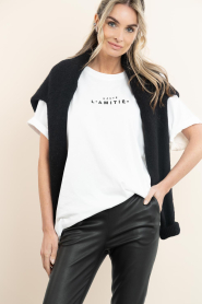 Haute L'Amitié |  Oversized T-shirt with logo Rub | white | Picture 2