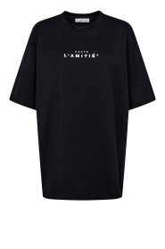 Haute L'Amitié |  Oversized T-shirt with logo Rub | black