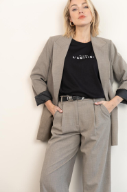 Haute L'Amitié :  Double breasted blazer Nicole | beige - img5